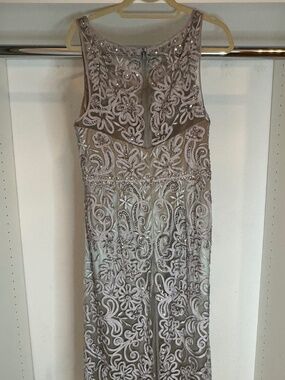 Cameron Blake Silver Sequin Gown size 14